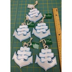 NEW Kurt Adler Resin Blue Anchor Ornament Coastal Beach Nautical